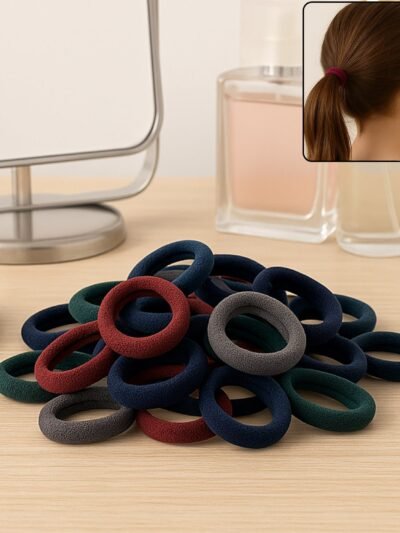 Small Hairbands � Multicolour Rubber Bands (Pack of 100) | Calm & Curl