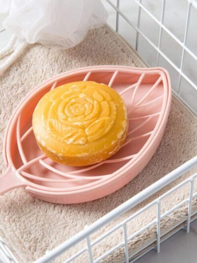 Leaf Shape Soap Holder – Draining Bathroom Dish | VelvetBubbles