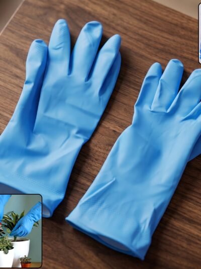Waterproof Rubber Cleaning Gloves � Durable & Reusable Kitchen Gloves
