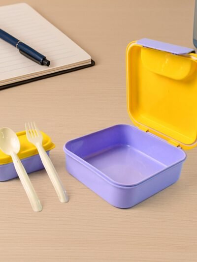 Kids Lunch Box Set – Compact with Spoon, Fork & Snack Container
