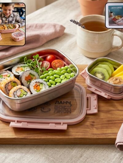 Kids Stainless Steel Lunch Box Set � Leak-Proof & Durable