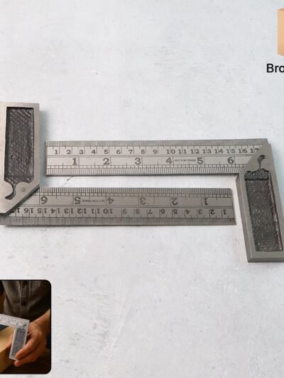 Metal Try Square Ruler Set – Durable 2-Piece Precision Tool