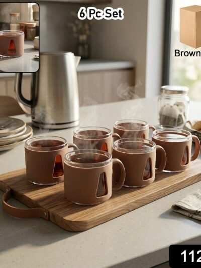 Tea Cup Set – Elegant 6-Piece Ceramic Round Serving Set