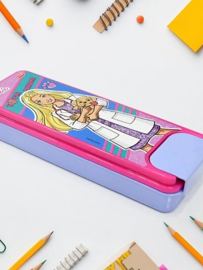 Cartoon Printed Hard Top Pencil Box – Durable Kids' Stationery Case