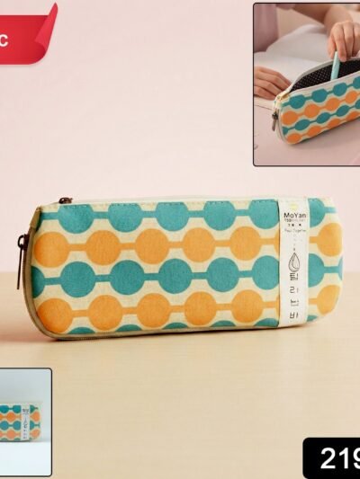 Stylish Multi-Color Geometric Printed Pencil Pouch – Durable & Compact