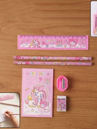 Cartoon Stationery Gift Set � Complete Kids School Supplies with Unicorn Design