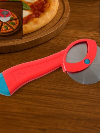 Stainless Steel Pizza Cutter – Ergonomic Grip & Sharp Rotary Blade