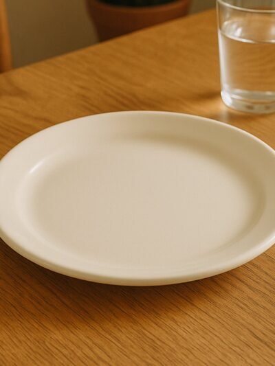 Plastic Round Dinner Plate – 23 cm Durable & Glossy