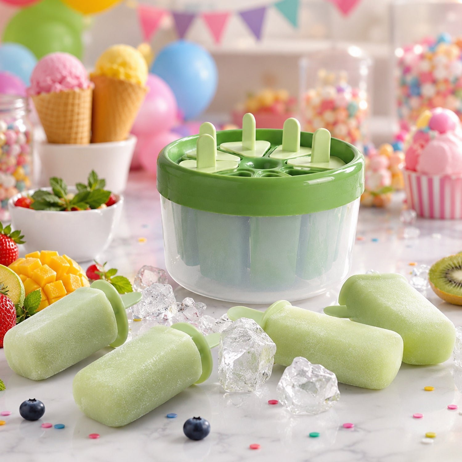 Plastic Ice Candy Popsicle Maker � 8 Molds for Homemade Treats
