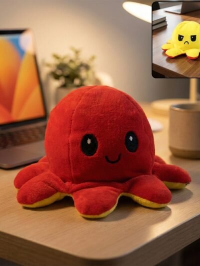 Reversible Octopus Plush Toy – Express Moods with Soft Comfort