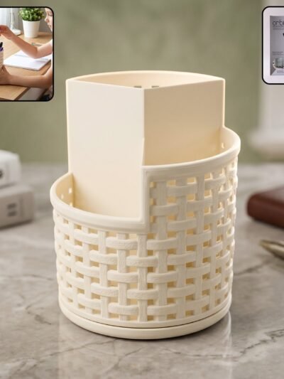 Apex Orbit 360� Rotating Organizer Stand � Durable Plastic Storage Solution