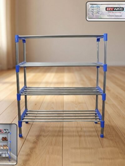 4-Layer Shoe Rack Organizer – Durable Stainless Steel Storage