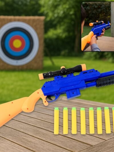 Shot Air Gun Toy with Scope – Safe Foam Bullet Blaster for Kids
