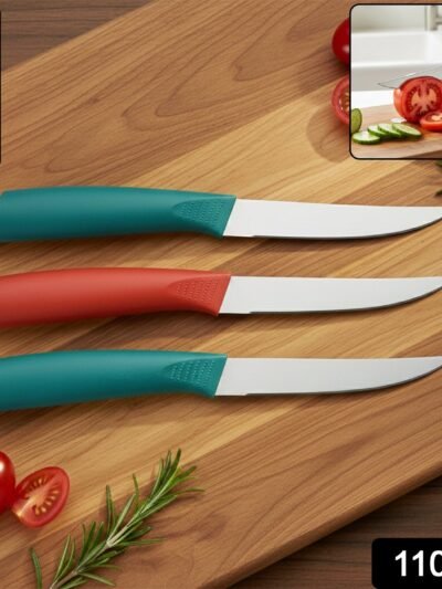 Stainless Steel Fruit Knife Set – Sharp & Ergonomic 3-Piece