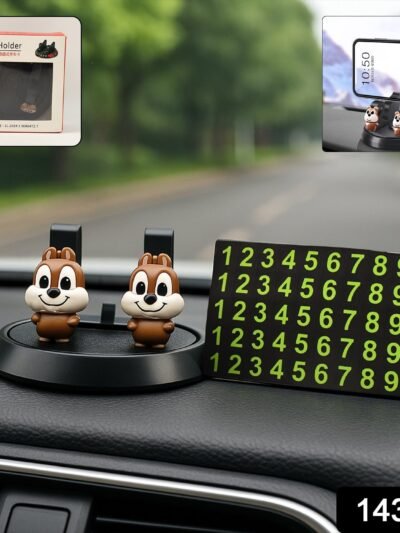 Car Dashboard Mobile Phone Holder Stand with Parking Number Display