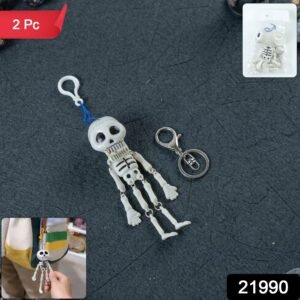 Skeleton Doll Keychain – Movable Skeleton with Metal Hook for Bag & Keys