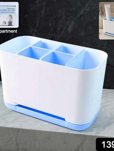 Toothbrush Holder Stand � 6-Compartment Plastic Caddy | BrushedUp