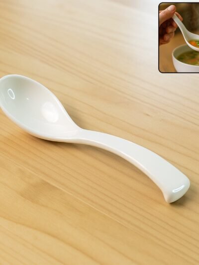 Plastic Soup Spoon – Deep Bowl with Ergonomic Handle
