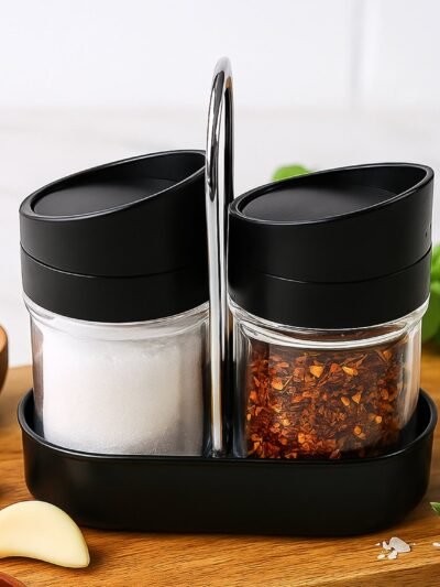 Salt N Pepper Plastic Jar Set – Durable Kitchen Spice Storage