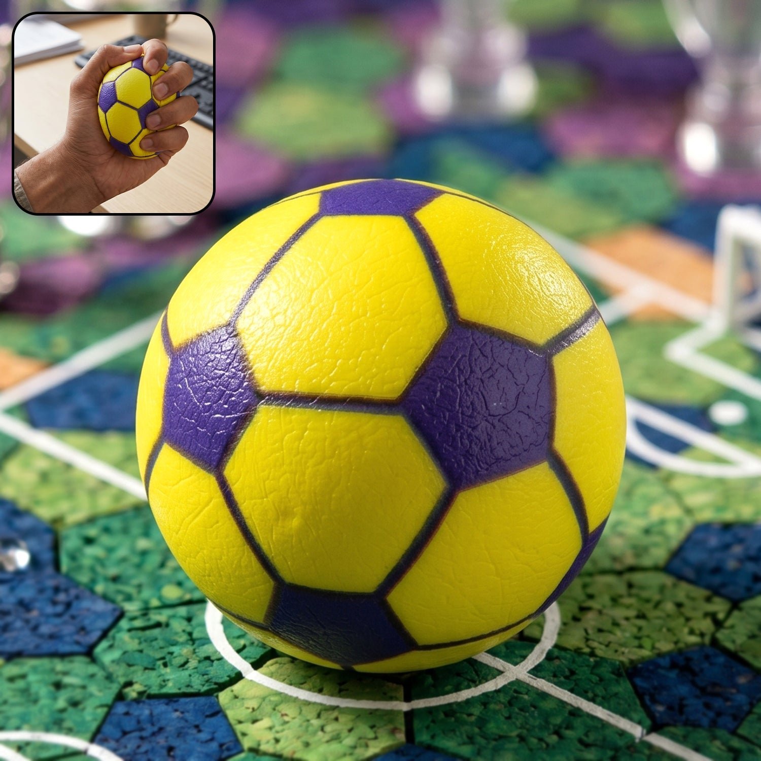 Mini Rubber Football Stress Ball � Compact Stress Relief Toy