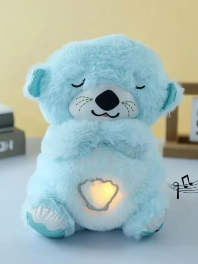 Musical Teddy Bear Plush Toy – Soft, LED Light & Soothing Music