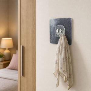 Self-Adhesive Transparent Wall Hook � Damage-Free, Reusable Holder
