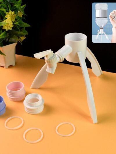 Water Dispenser Stand – Universal Plastic Tap & Foldable Tripod