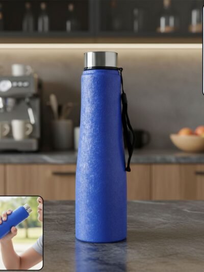 Stainless Steel Water Bottle 1000 ML – Leakproof with Carry Strap