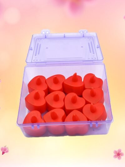 LED Heart Diya Candles – Multi-Color Flameless Tea Lights | Indo Glow