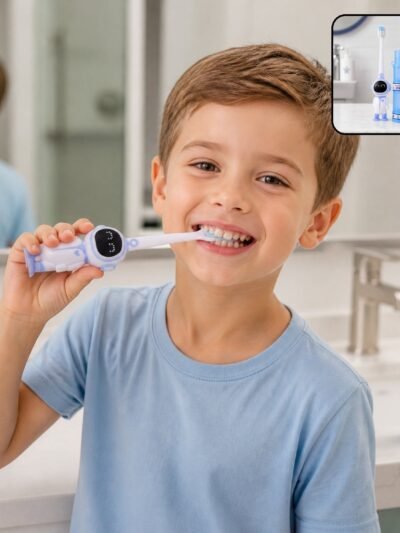 Kids Toothbrush with Cartoon Car – Soft Bristle & Easy Handle