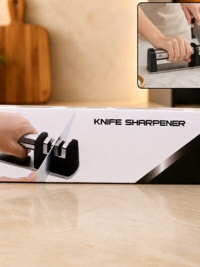 Effortless Two Stage Knife Sharpener with Stable Base